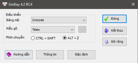 Kiểu gõ telex unikey